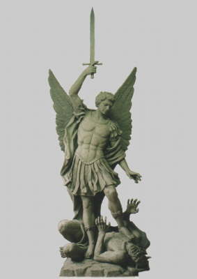 San Michele e il Diavolo - Originale in creta - Pietro Zegna